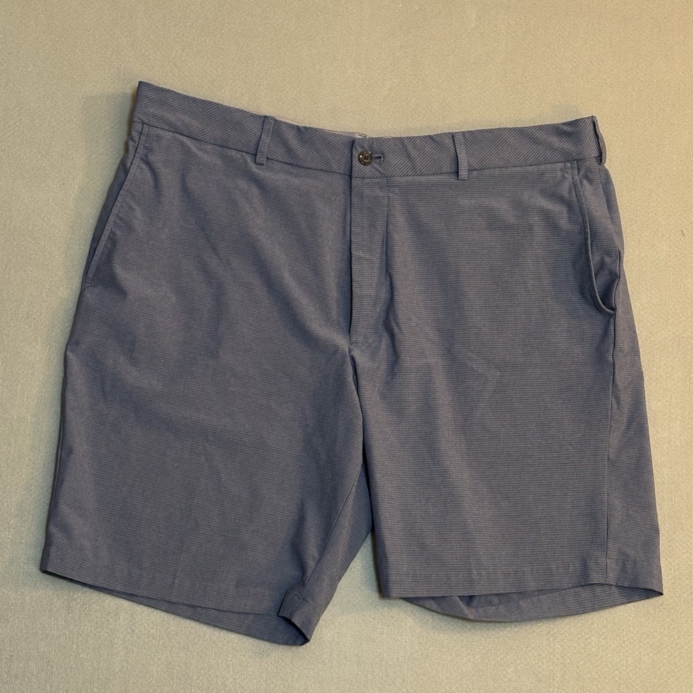 Walter Hagen  Mens  40 Blue Chino Striped Golf Performance 11 Dad Shorts